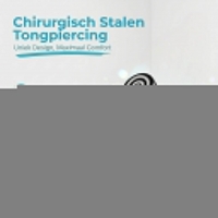 Stalen Tongpiercing logo piercing - Spiraal moving -