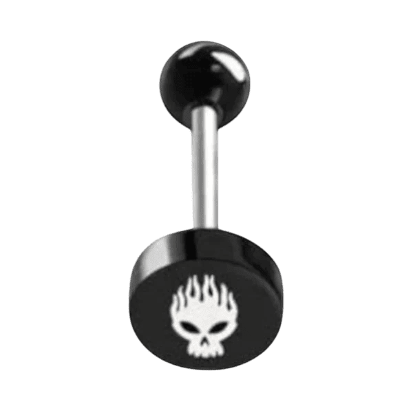 Stalen Tongpiercing logo piercing - Punisher -