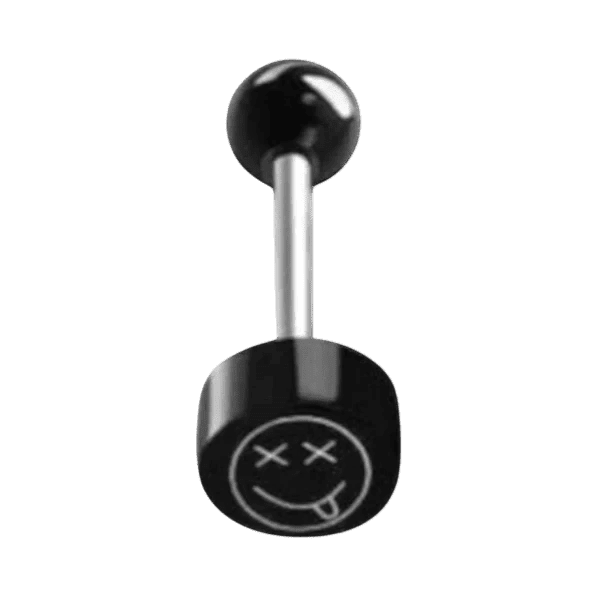 Stalen Tongpiercing logo piercing - Smiley -