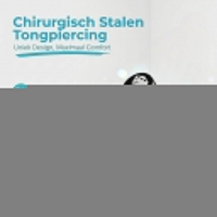 Stalen Tongpiercing logo piercing - Spin met web -