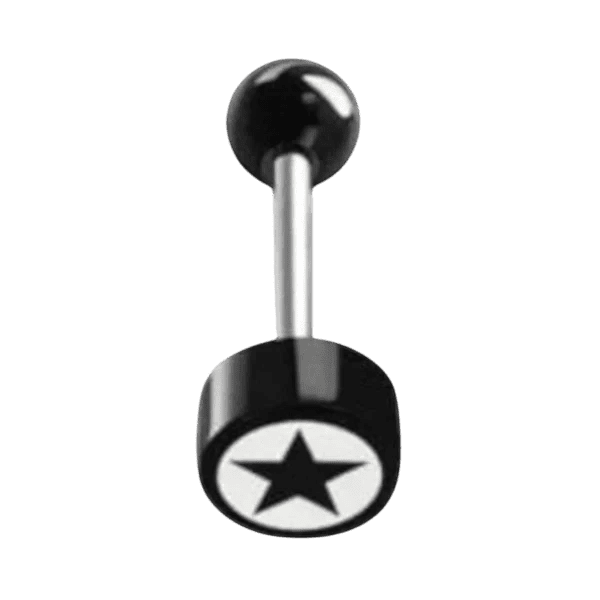Stalen Tongpiercing logo piercing - Ster -