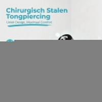 Stalen Tongpiercing logo piercing - Nautische ster -