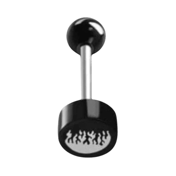 Stalen Tongpiercing logo piercing - Vlam -