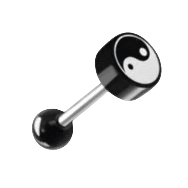 Stalen Tongpiercing logo piercing - YingYang -