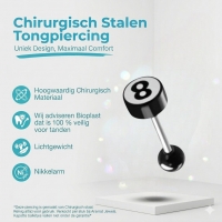Stalen Tongpiercing logo piercing - YingYang -