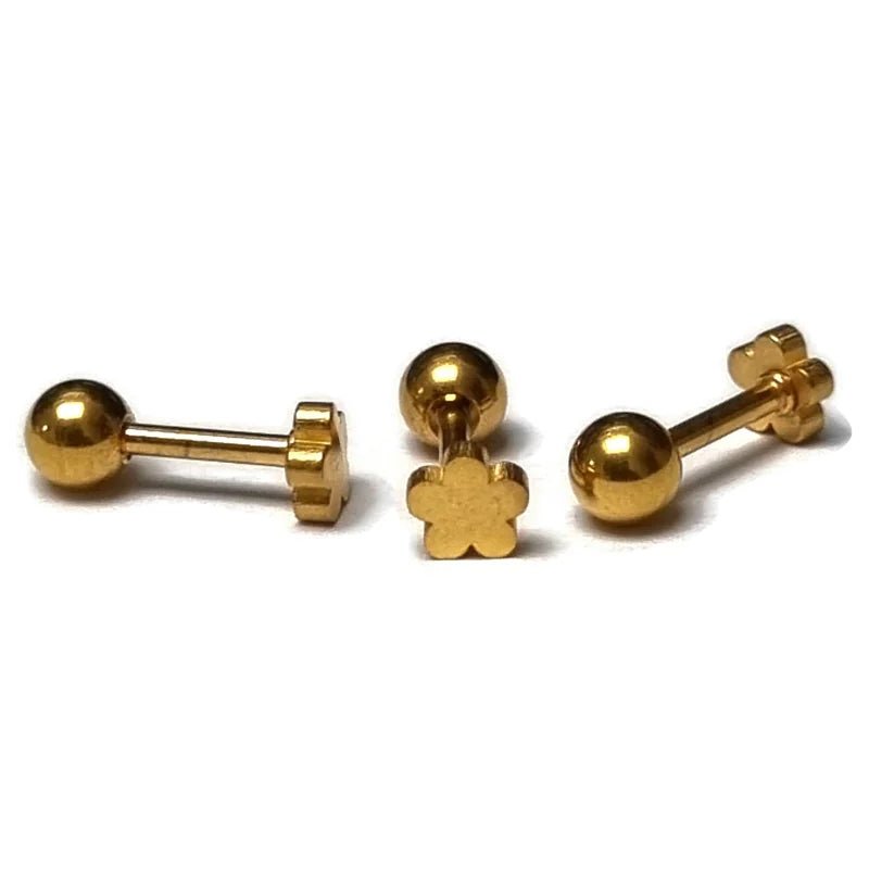 Bloem Helixpiercing - Chirurgisch Staal Goudkleur - Unisex