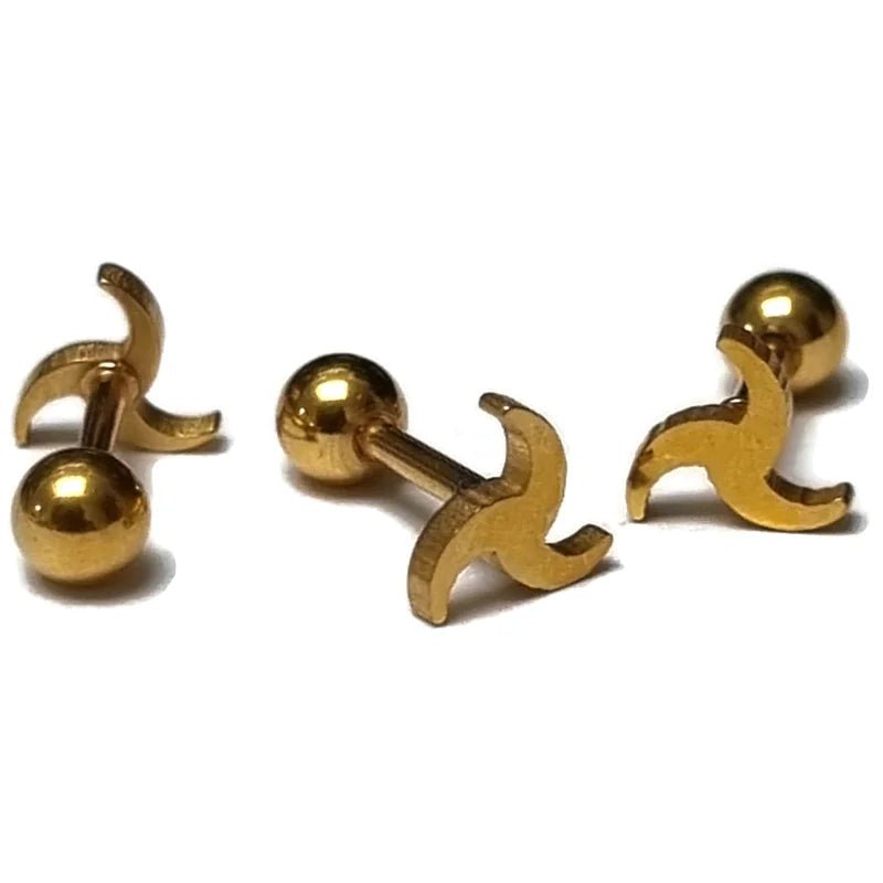 Helixpiercing met spiraal Staal Goudkleur - Unisex