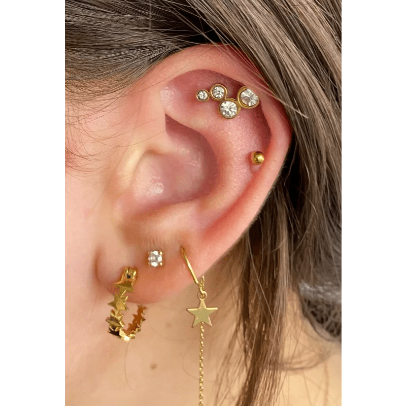 Helixpiercing met Transparante Zirkonia - Unisex