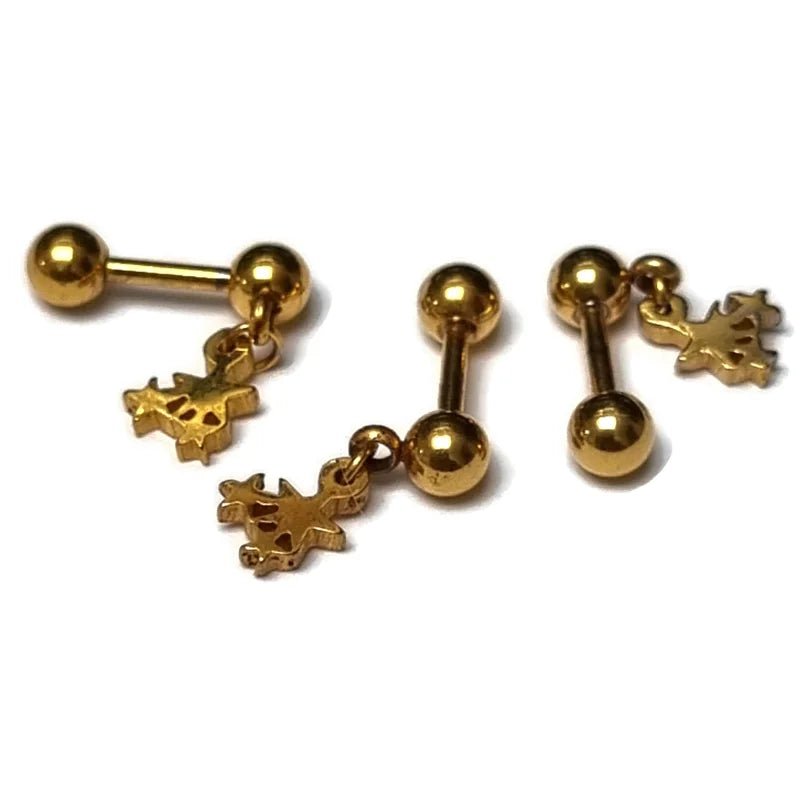 Sterren Helix Piercing Hanger - Goudkleurig - Unisex