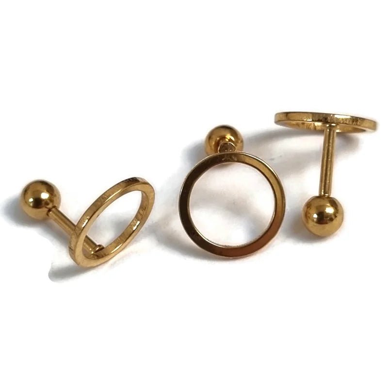 Hippe Goudkleurige Helixpiercing Staal - Unisex