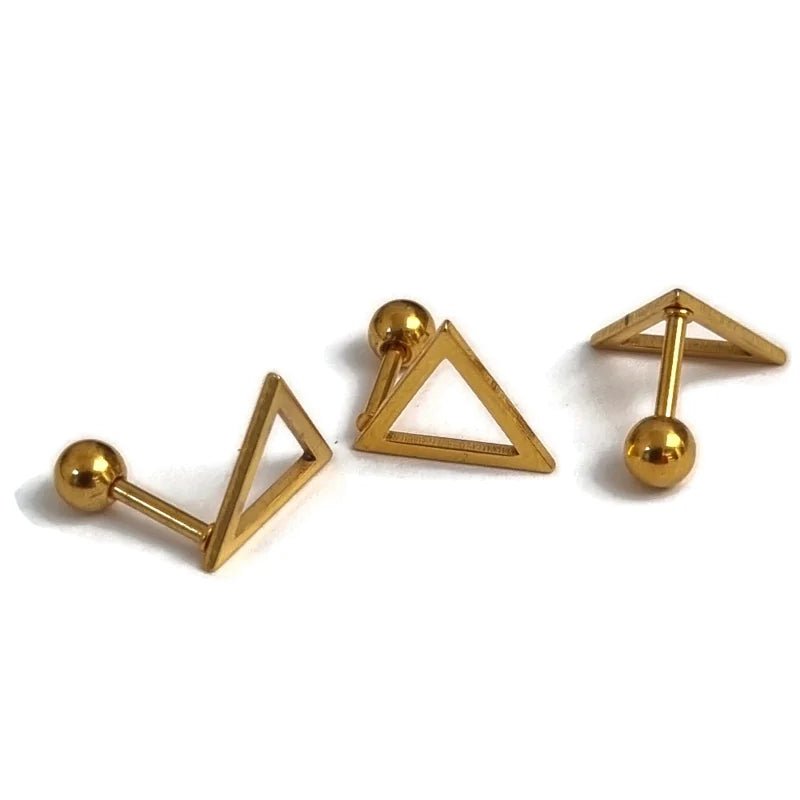 Helixpiercing Driehoek Goudkleurig Metaal - Unisex
