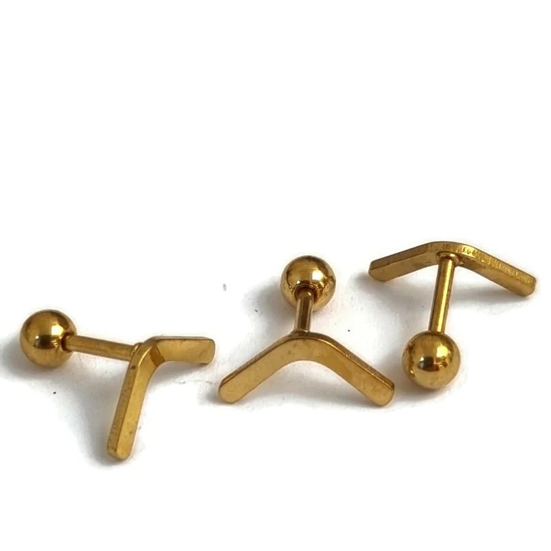 Goudkleurige Helixpiercing Staal bar - Unisex