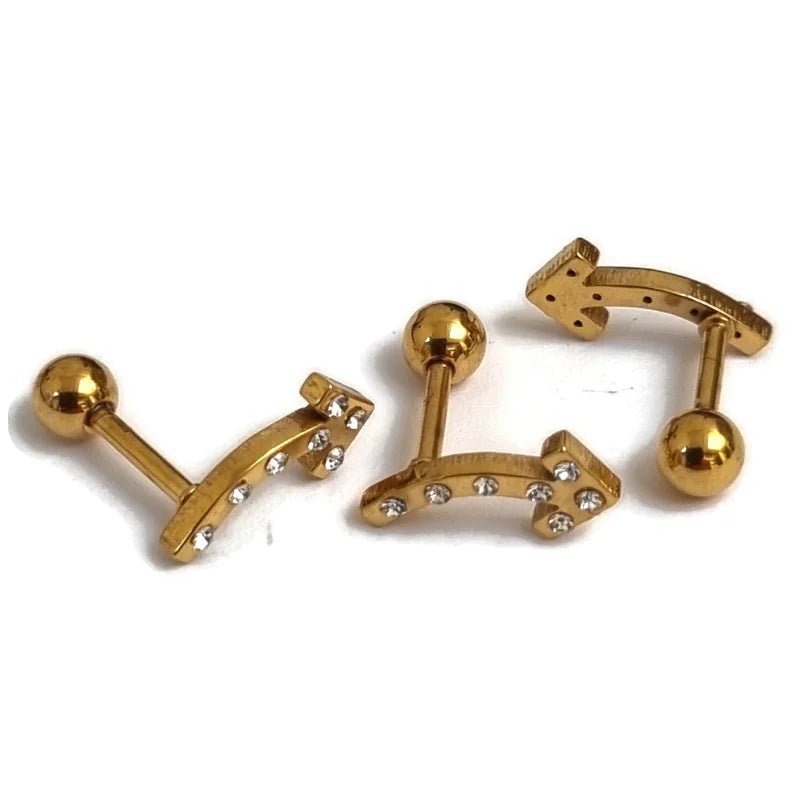 Goudkleur Helix piercing Pijltje Links - Unisex