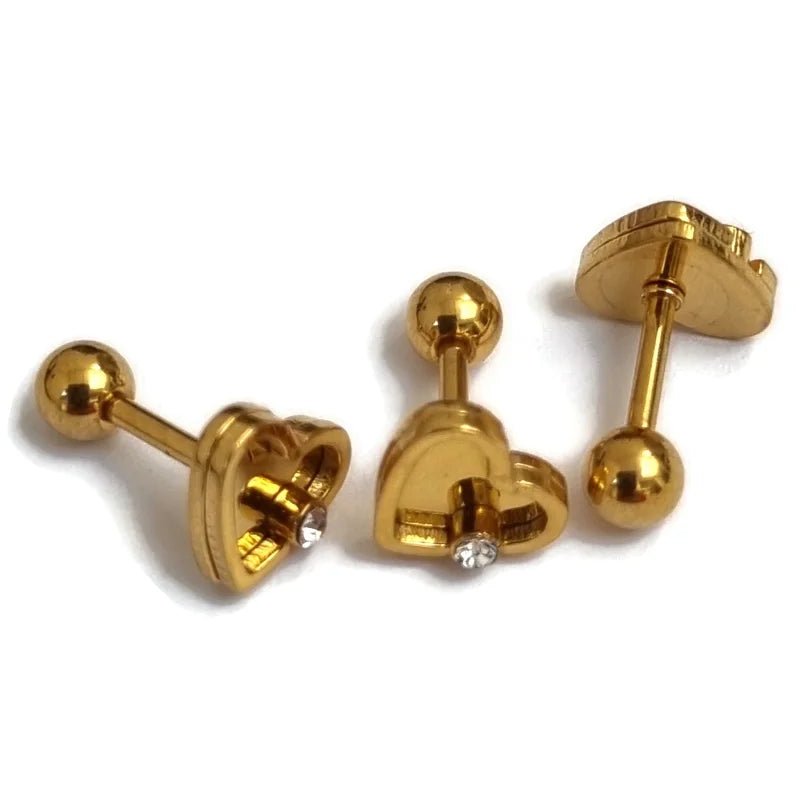 Helixpiercing Hartje Zirkonia Goudkleur - Unisex