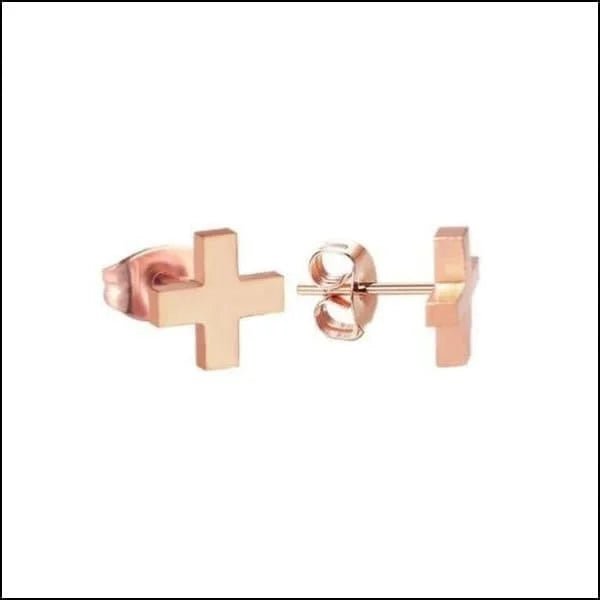 RVS kruisjes oorbellen - Zilverkleurig / 5mm -
