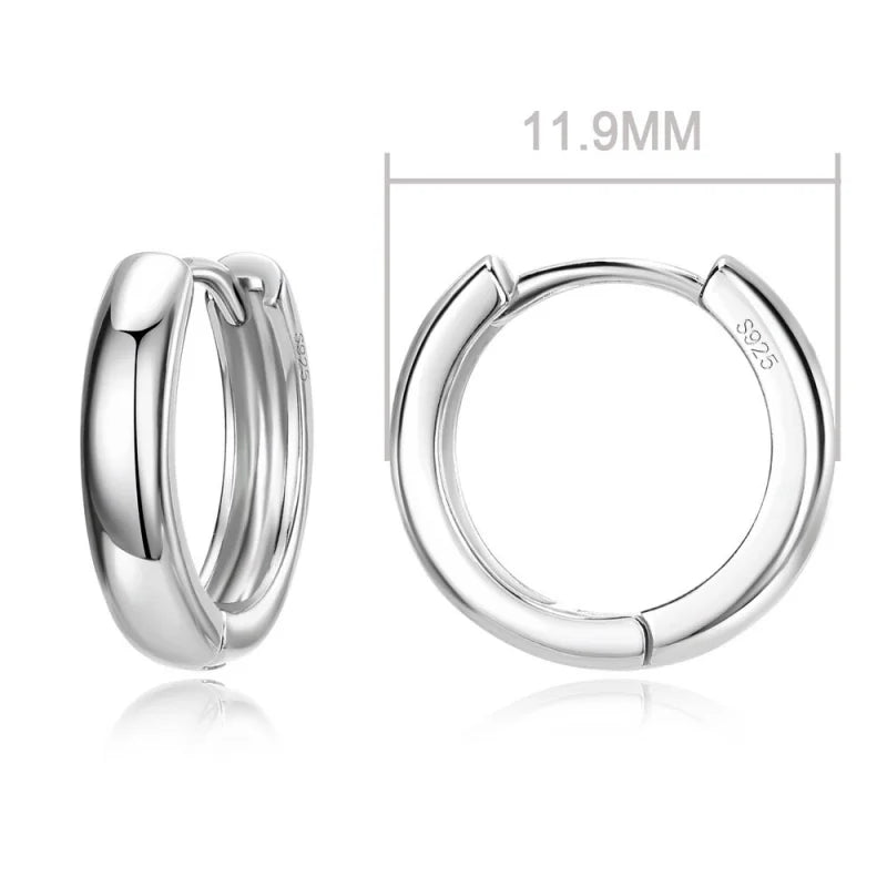 Zilveren Gladde Oorringen online kopen - 14x5mm -