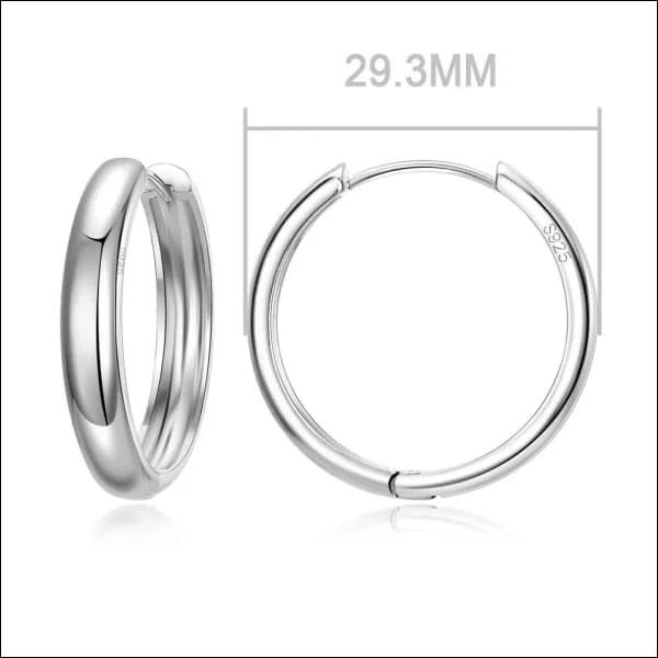 Zilveren Gladde Oorringen online kopen - 14x5mm -