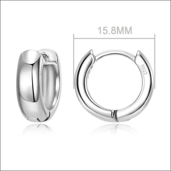 Zilveren Gladde Oorringen online kopen - 16x5mm -