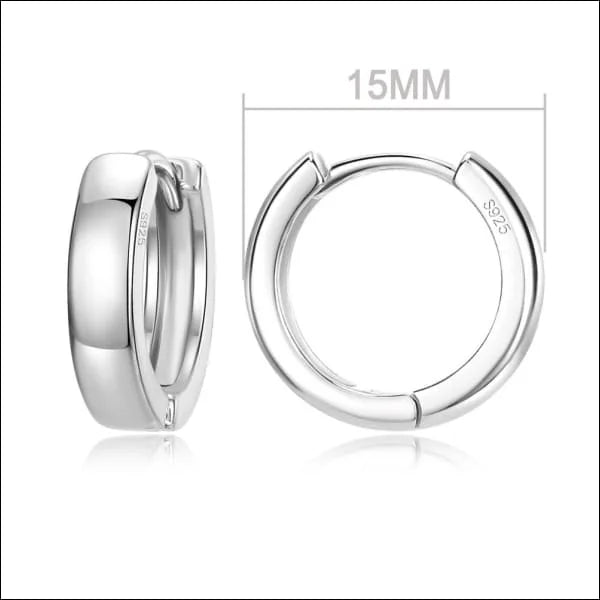 Zilveren Gladde Oorringen online kopen - 16x5mm -