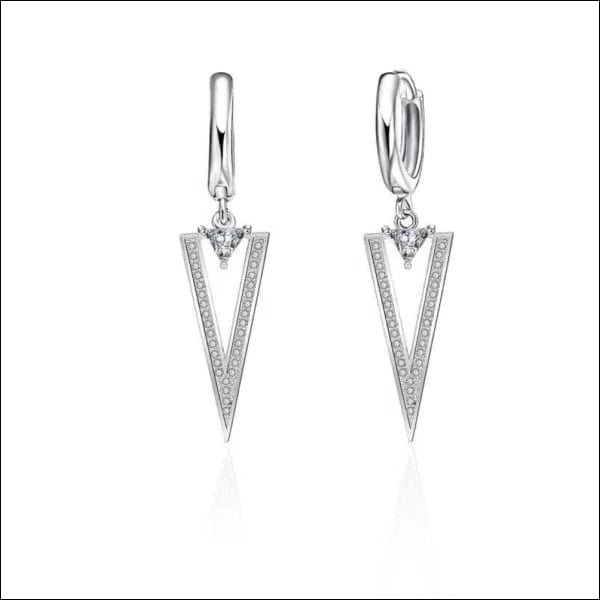 925 Zilveren Oorringen - Elegante Hoepels - Druppel/Zirkonia/10x8mm -