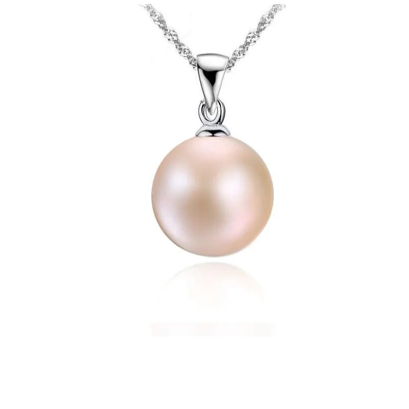 Elegante Zilveren Dames Halsketting met Parel - Groen - Dames