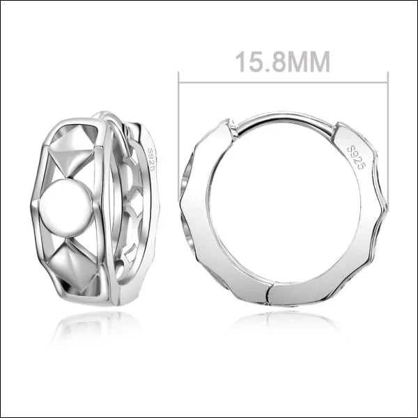 Echt Zilveren Oorringen vrouw en man - 6-14x4mm -