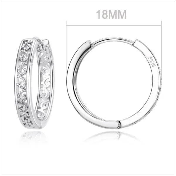 Echt Zilveren Oorringen vrouw en man - 6-14x4mm -