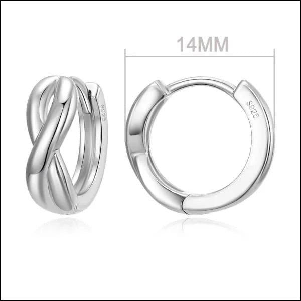 Echt Zilveren Oorringen vrouw en man - 6-14x4mm -