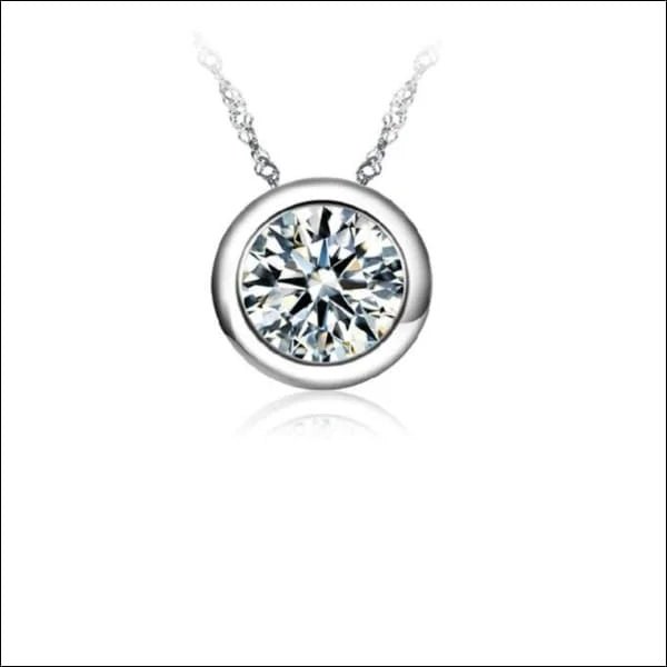 Zilveren Dames Halsketting met Zirkonia - Zwart - Dames