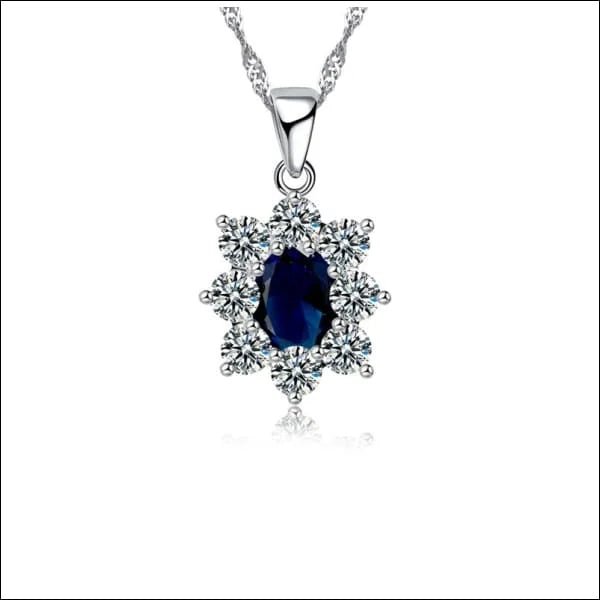 Luxe Zilveren Dames Halskettingen met hanger - Driehoek/Zirkonia/25x9mm - Dames