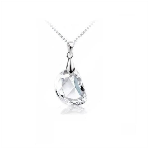 Luxe Zilveren Dames Halskettingen met hanger - Driehoek/Zirkonia/25x9mm - Dames