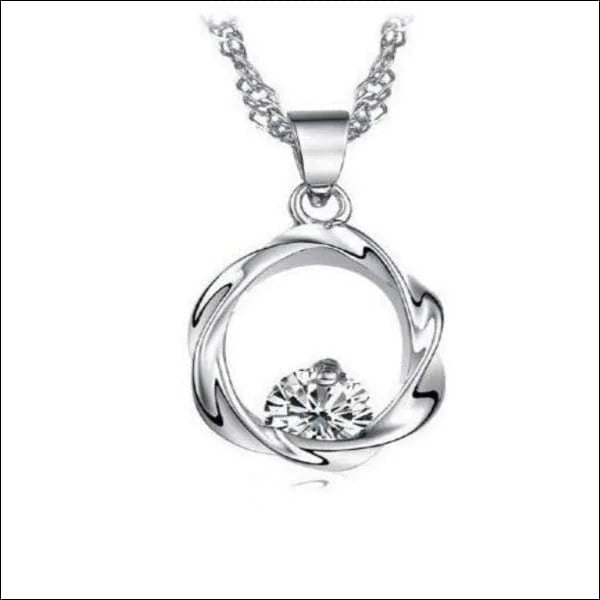 Luxe Zilveren Dames Halskettingen met hanger - Druppel/Kristal/20mm - Dames