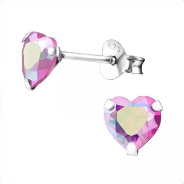 925 Zilveren Zirkonia Oorbellen Luxe - Sprankelende Oorstekers - 6mm / AB Roze -