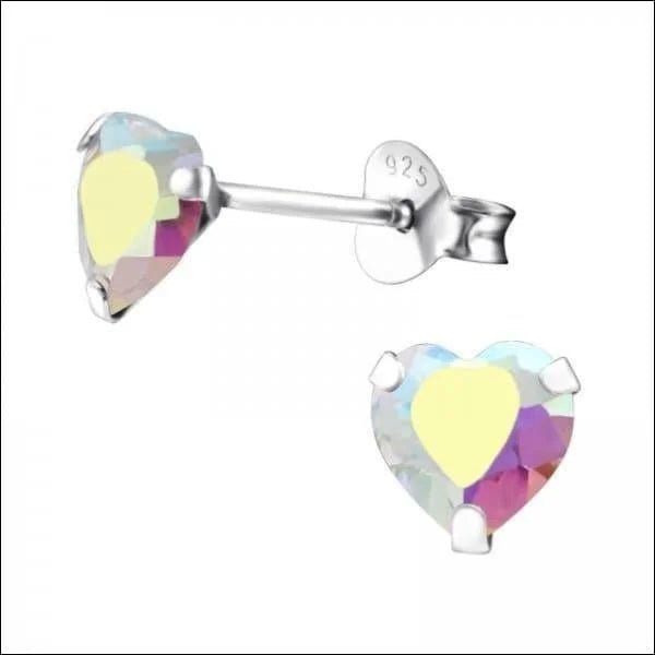 925 Zilveren Zirkonia Oorbellen Luxe - Sprankelende Oorstekers - 6mm / AB Transparant - Heren