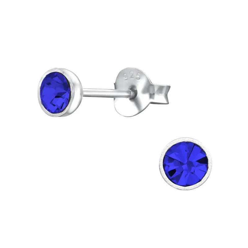 Zilveren Oorbellen met Kristal 4mm - Transparant -