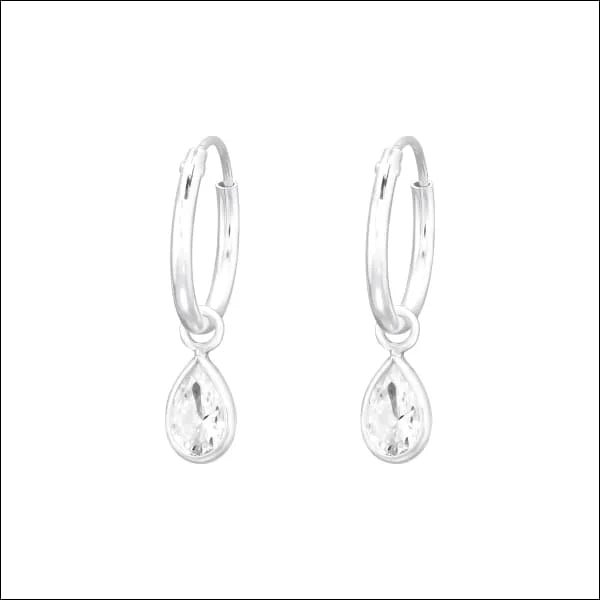 925 Zilveren Kinder Oorringen 10mm Diverse Modellen - Meisje Hoops - Druppel-6x4mm -