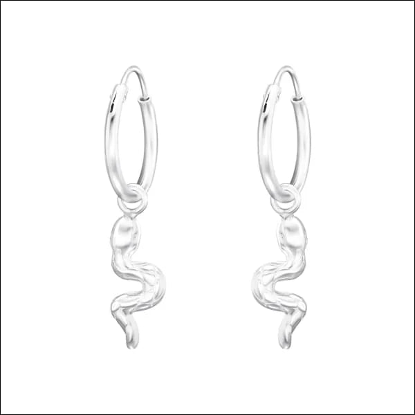 925 Zilveren Kinder Oorringen 10mm Diverse Modellen - Meisje Hoops - Slang-12x5mm -