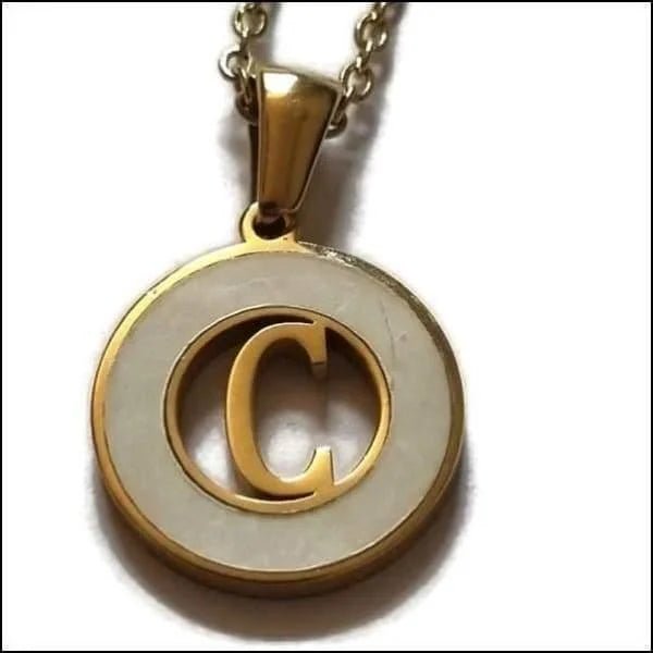 Initiaal Ketting Goudkleur met Schelp Inlay 45cm - Personaliseerbaar - X - Dames