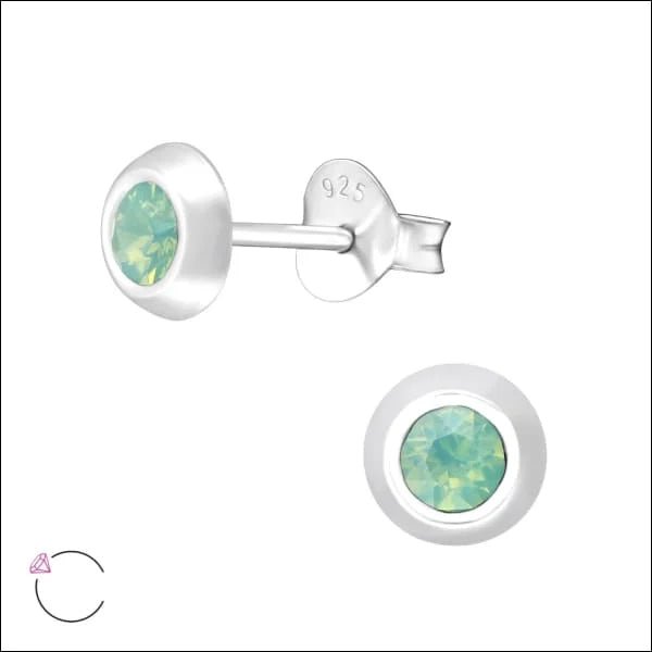 Zilveren Kristal Oorbellen - Subtiel en Elegant - 5mm / Opaal Roze -