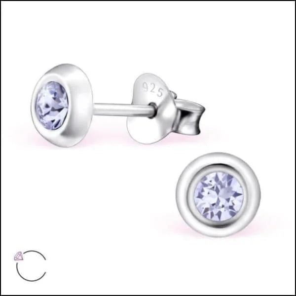 Zilveren Kristal Oorbellen - Subtiel en Elegant - 5mm / Turquoise -