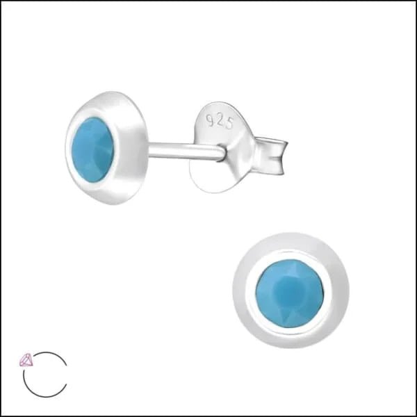 Zilveren Kristal Oorbellen - Subtiel en Elegant - 5mm / Opaal Wit - Heren
