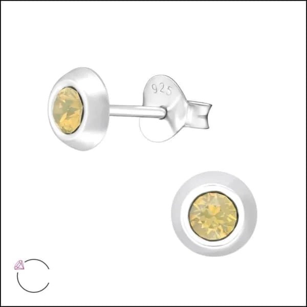 Zilveren Kristal Oorbellen - Subtiel en Elegant - 4mm / Aqua Blauw -
