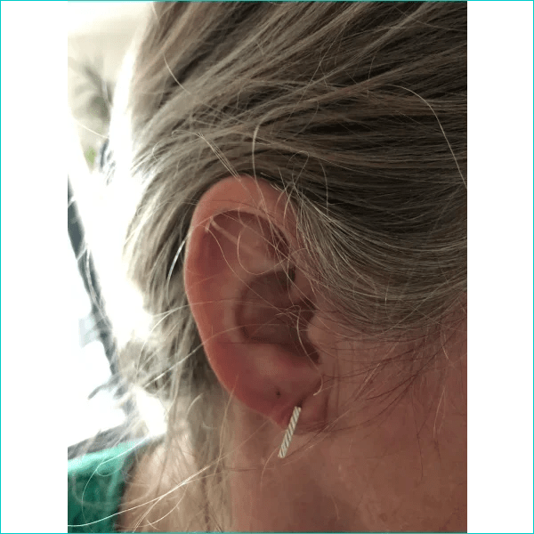 Geometrische Zilveren Oorbellen - 8x1mm - Unisex