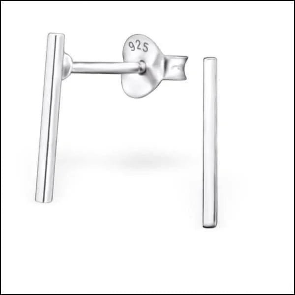 Geometrische Zilveren Oorbellen - 12x2mm - Unisex