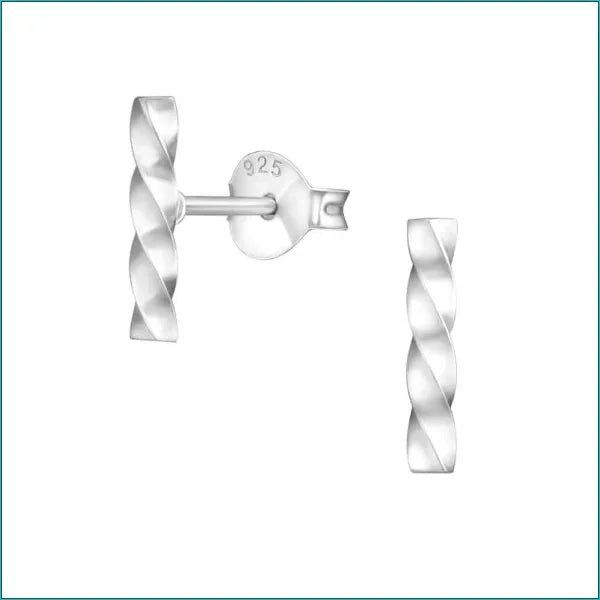 Geometrische Zilveren Oorbellen - 12x2mm - Unisex