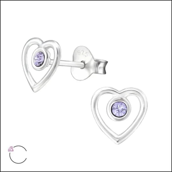 925 Zilveren Hartjes Oorbellen Emaille Diverse Kleuren - Hart Oorstekers - 925-Zilver-5mm -