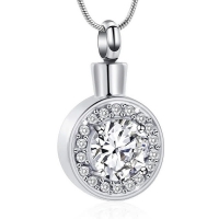 Stalen Zirkonia Ashanger rond - Blauw - Heren