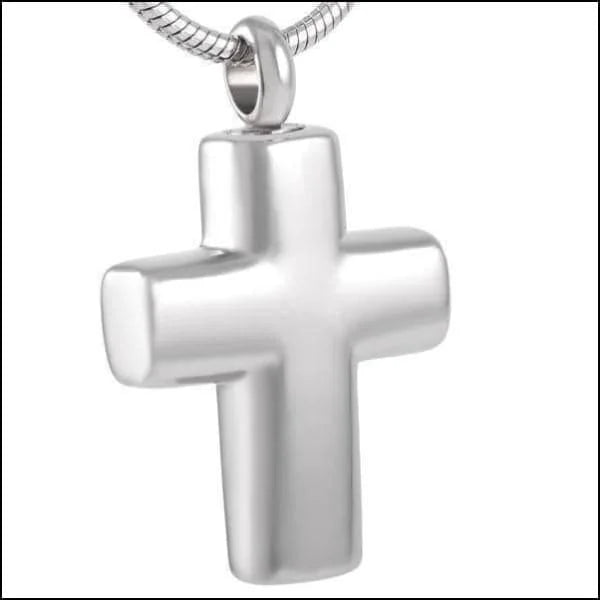 Stalen Kruis Ashanger - Symbolische Herinnering - gedenkhanger hart met kruisje-2.5x1.8cm - Heren