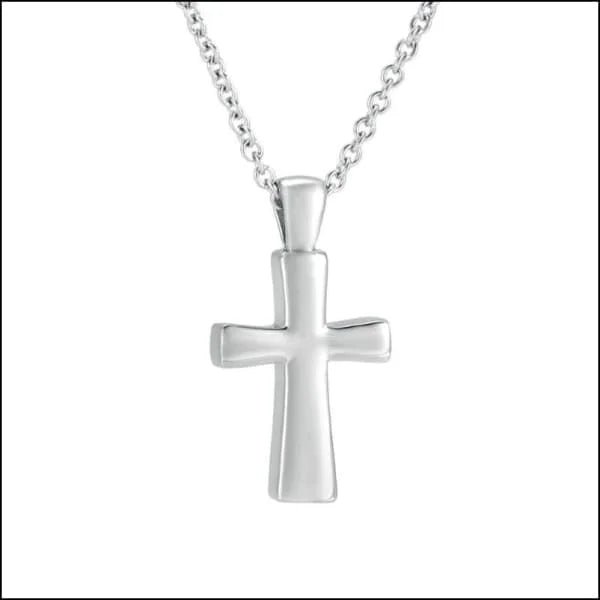 Stalen Kruis Ashanger - Symbolische Herinnering - Kruisje/Zilverkleur-3.5-2cm - Heren