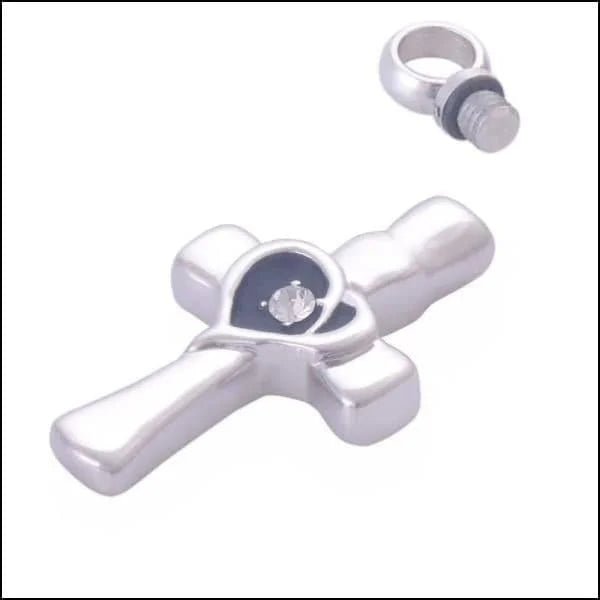 Stalen Kruis Ashanger - Symbolische Herinnering - Kruis met jezus-4x2.3cm - Heren